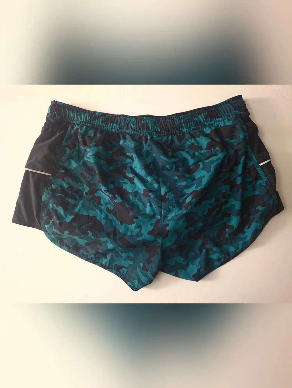 Natan Teal and Black Camo Athletic Shorts